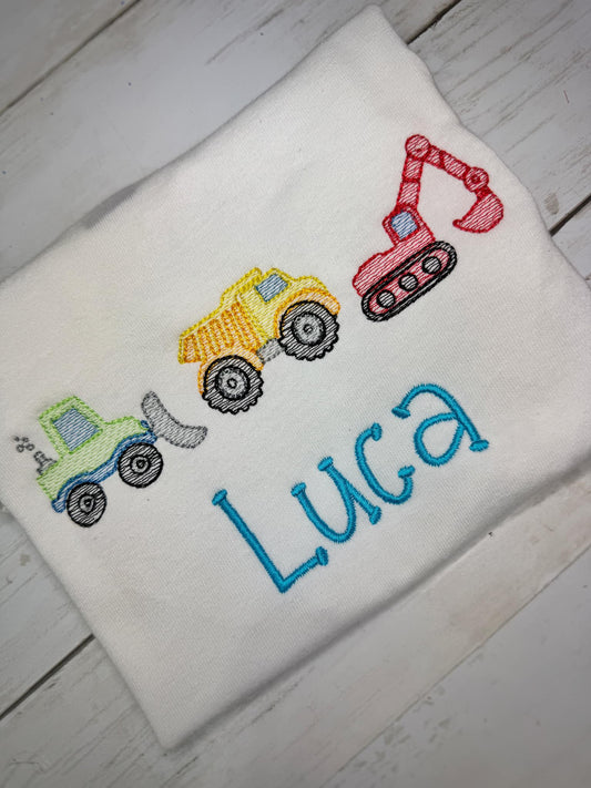 Custom Embroidered Construction Tee