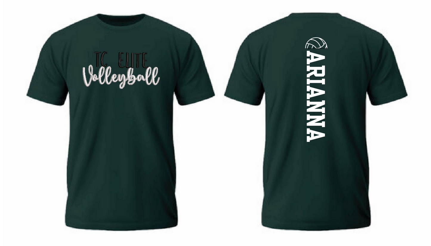 TC Elite Volley Ball Custom Embroidered Puff T Shirt