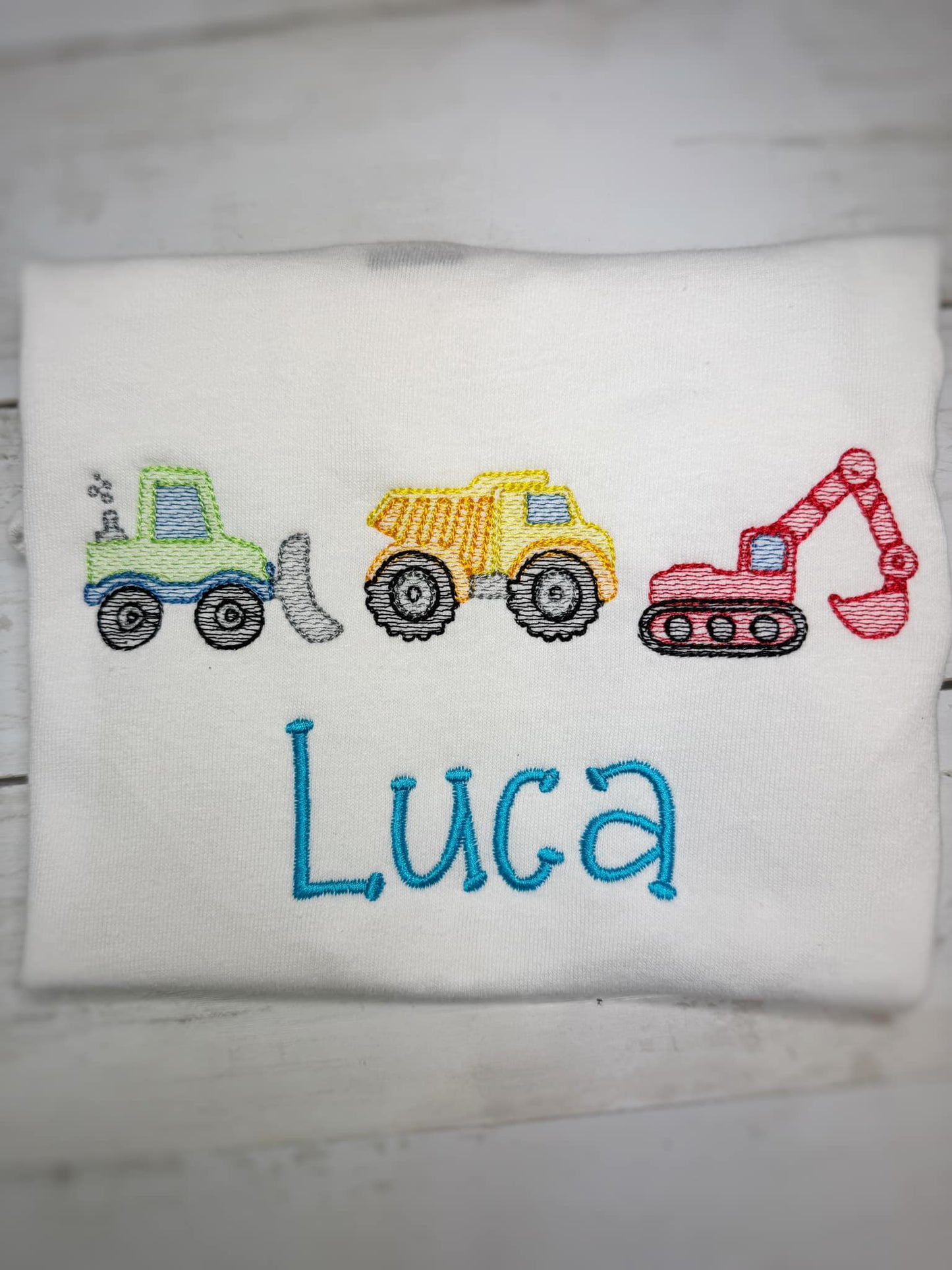 Custom Embroidered Construction Tee