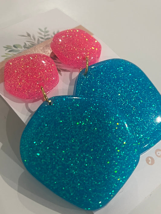 Sparkle Dangle Resin Earrings