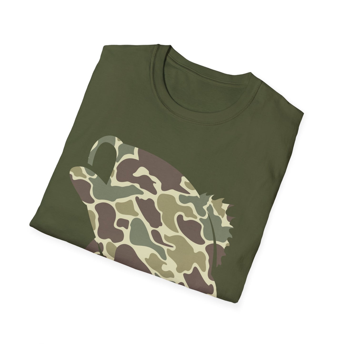 Camo Bass Fish Unisex Softstyle T-Shirt