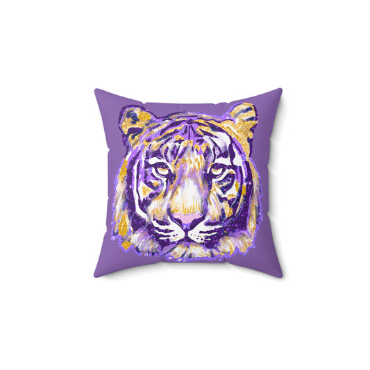 LSU Tiger Square Pillow Case