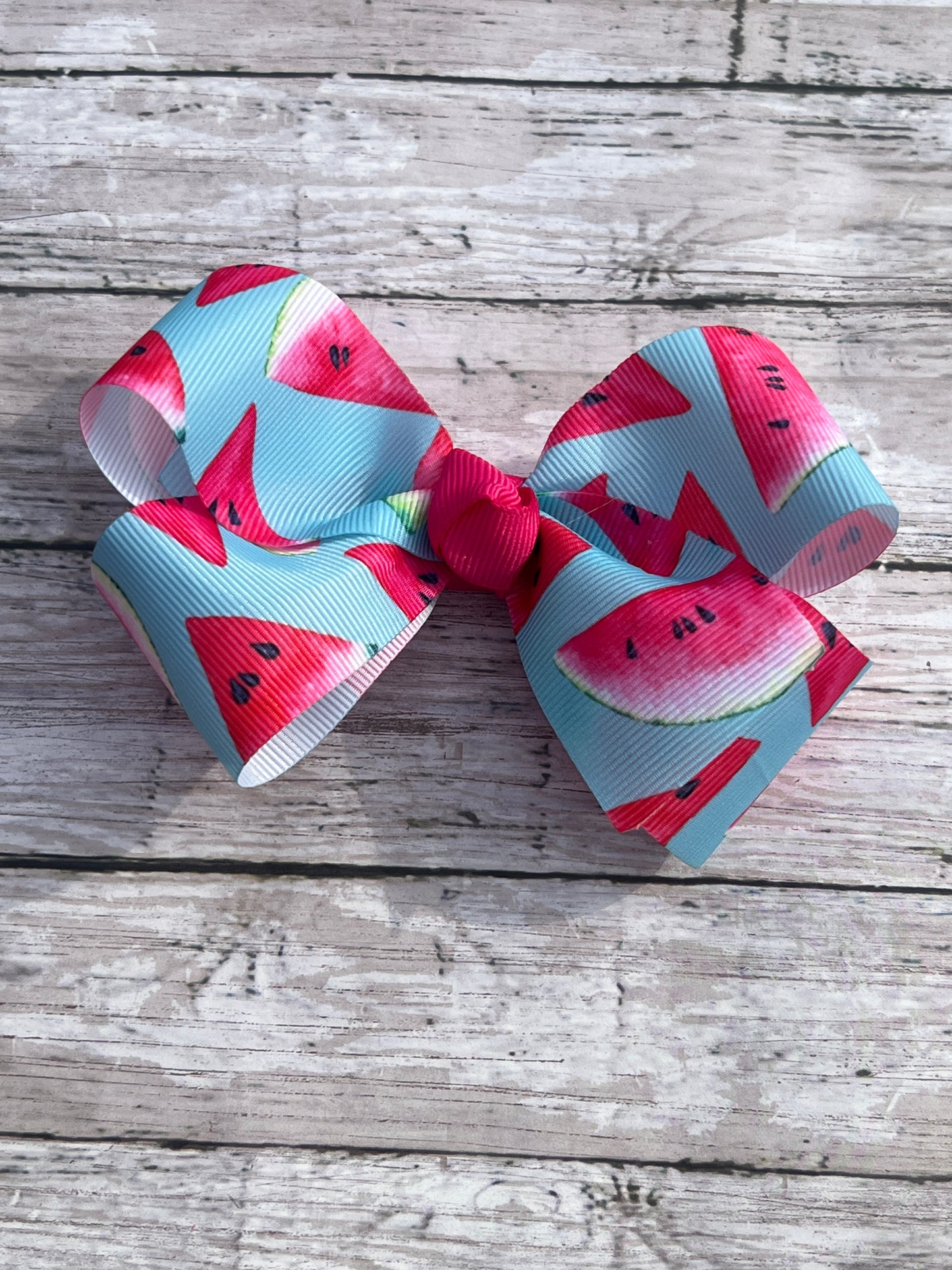 Watermelon single layer bow