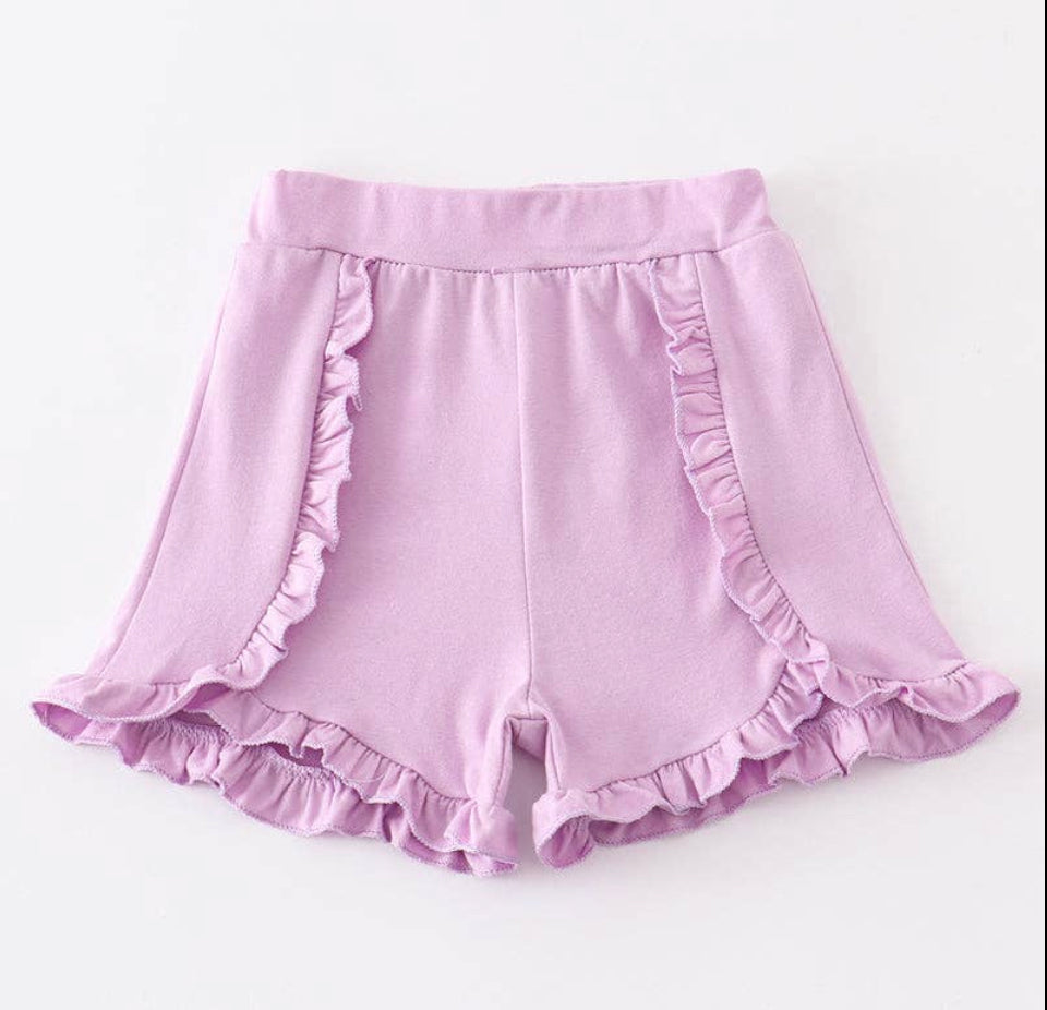 Purple Ruffle shorts