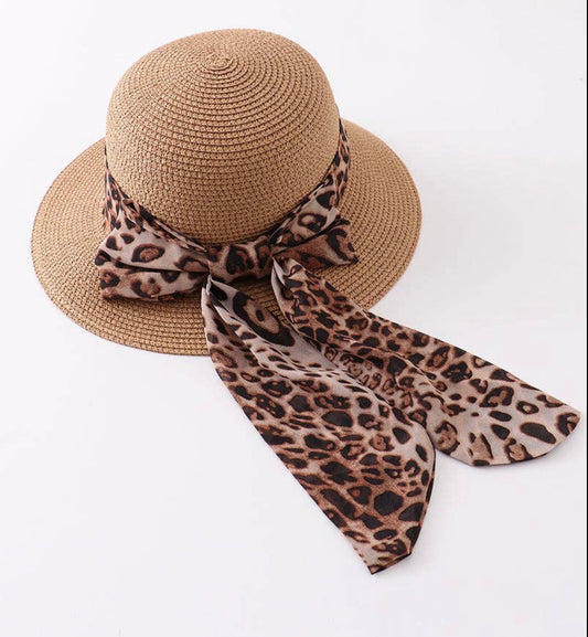 Leopard Straw hat