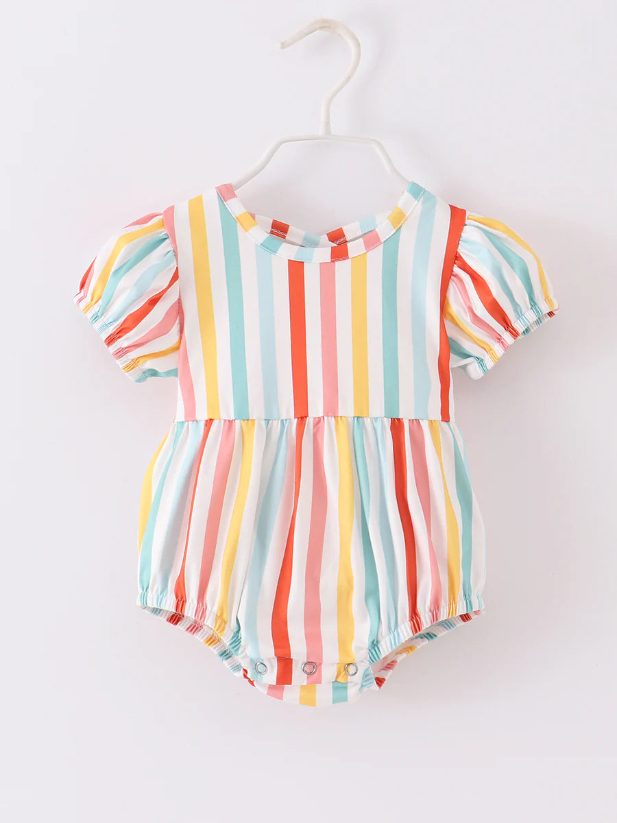 Striped Ruffle Romper