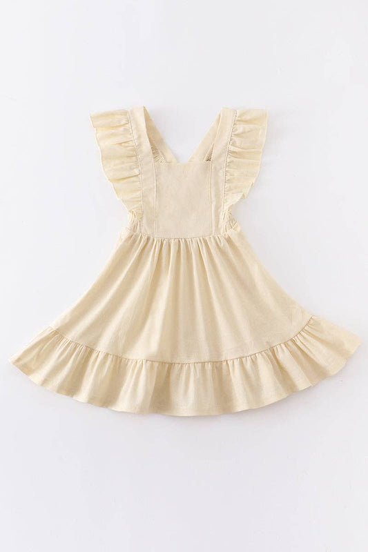 flutter trim ruffle dress