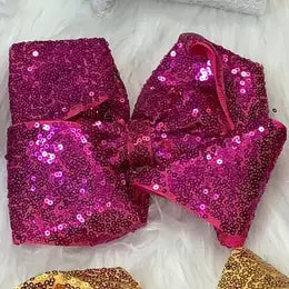 Large Sequin Hair Bows Extra Large