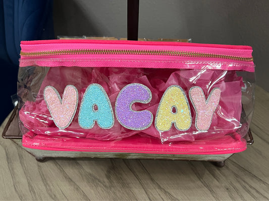 Vacay clear pink bag