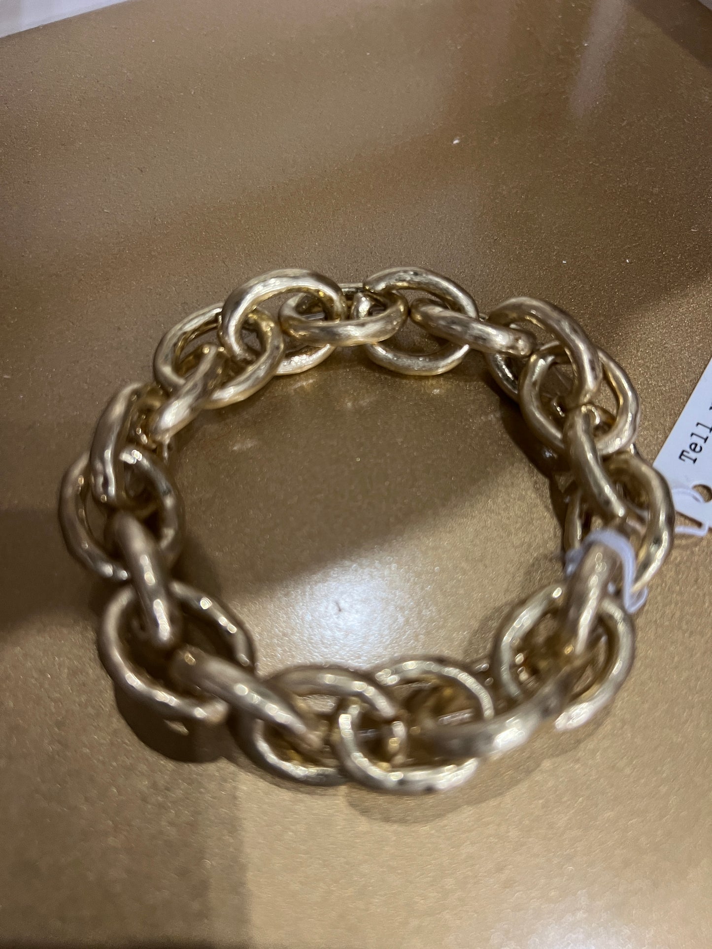 Gold chain bracelet