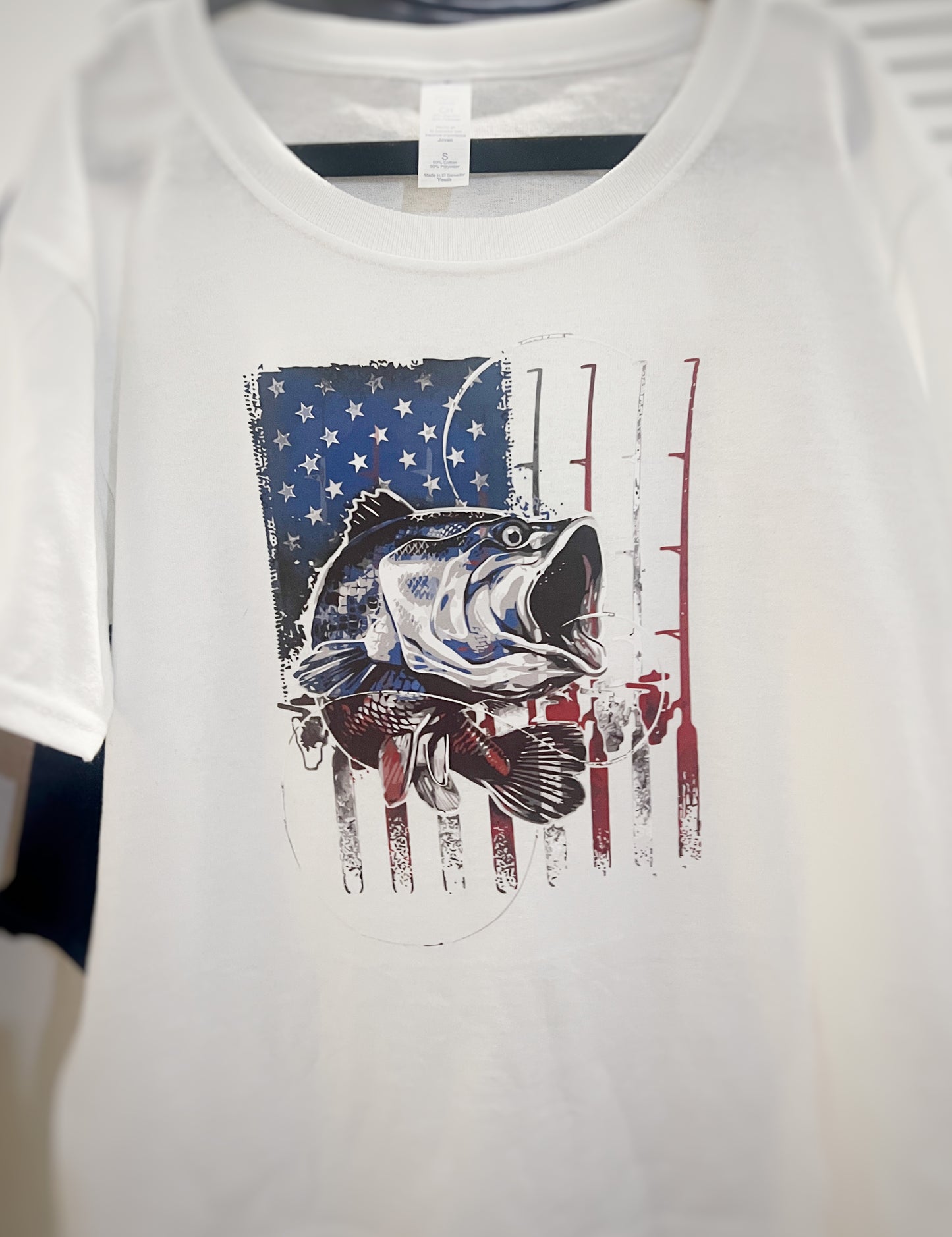 Boys Bass Fish Flag Tee