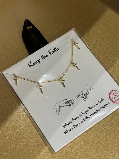 18k gold dipped Cross necklace