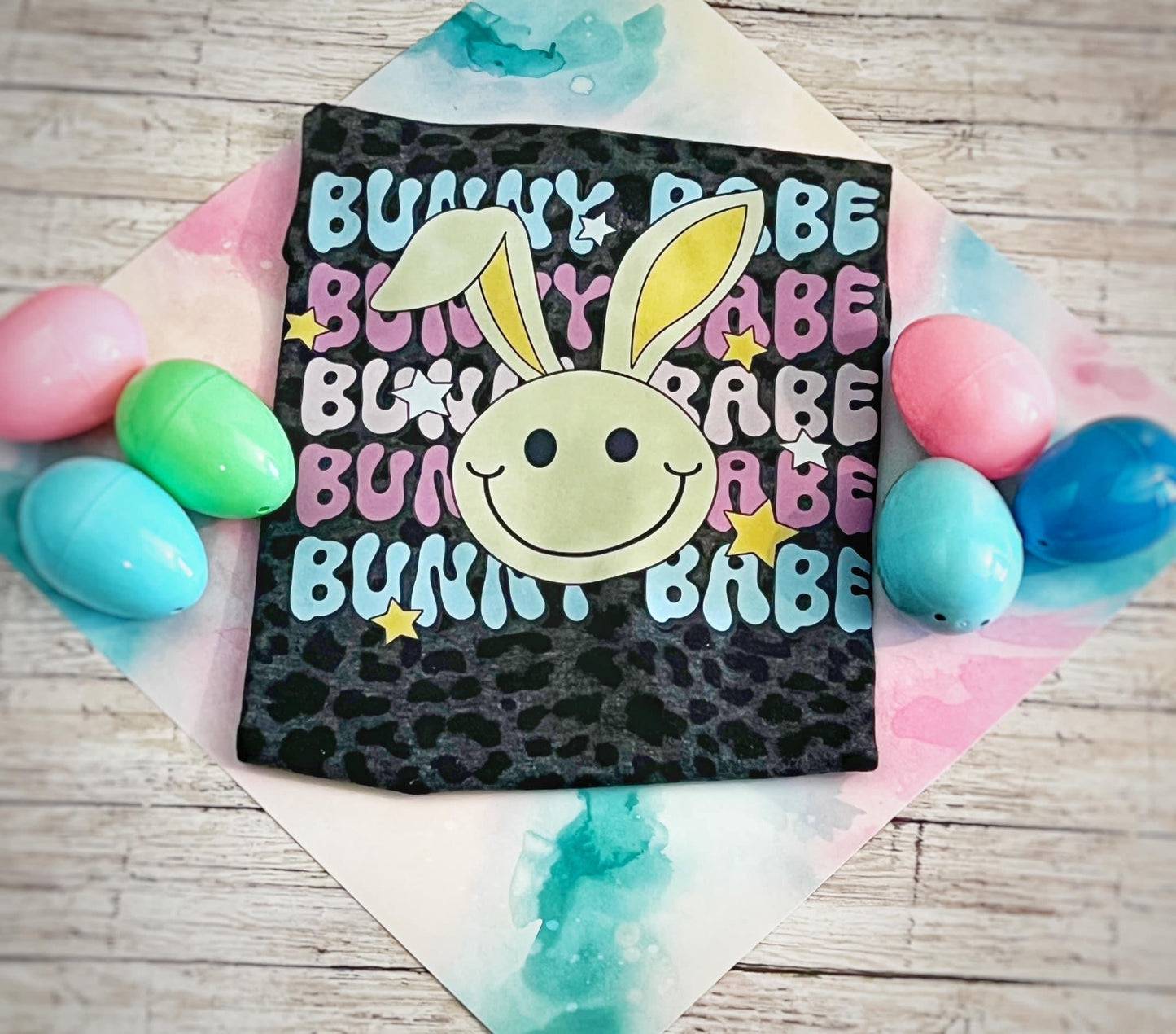 Easter leopard Bunny Babe tee