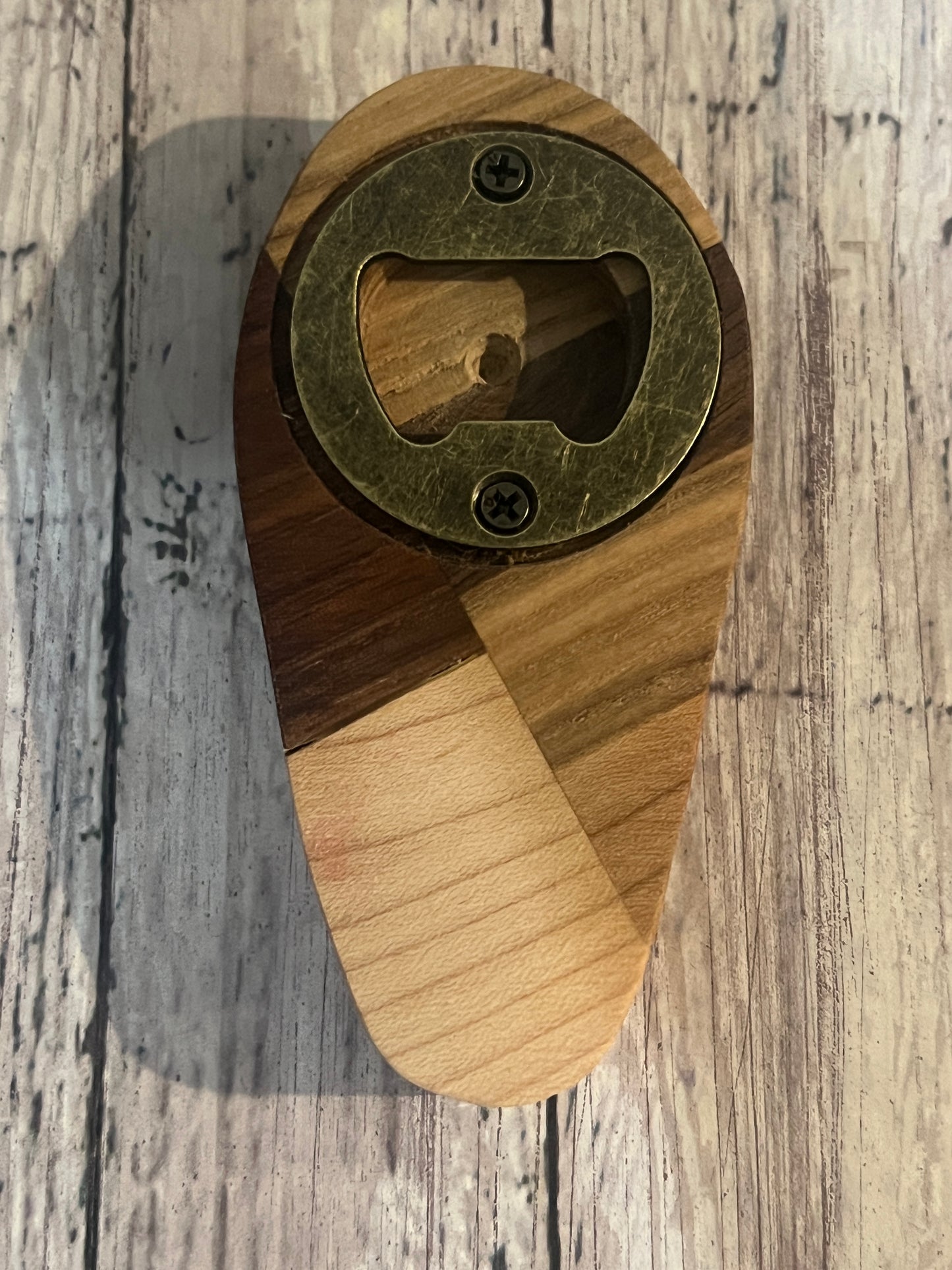 Custom handmade exotic wood bottle opener