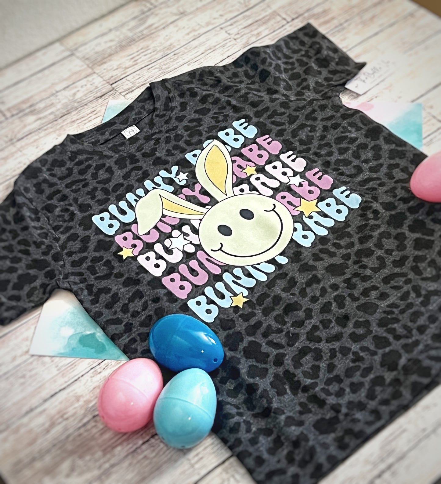 Easter leopard Bunny Babe tee