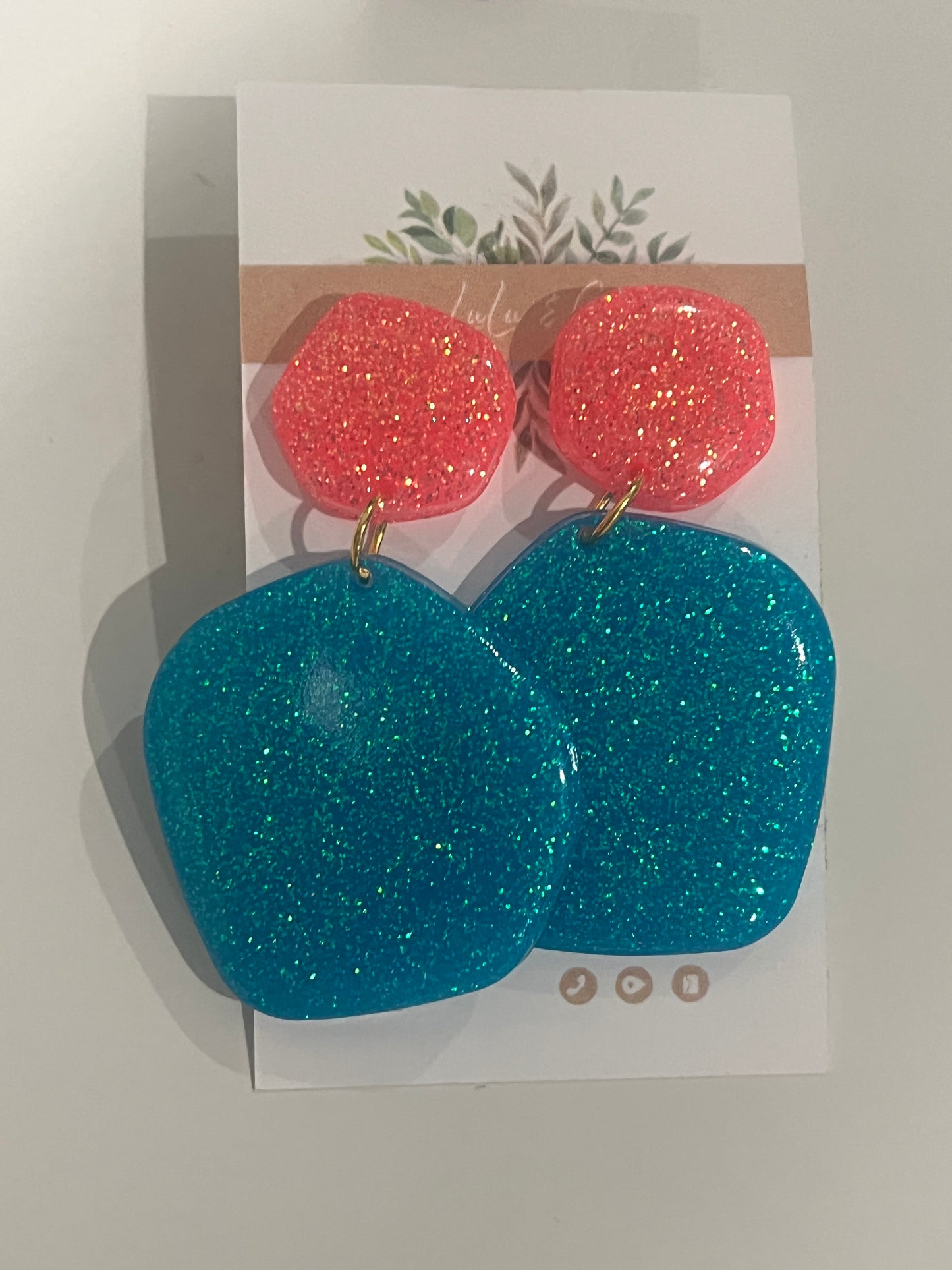 Sparkle Dangle Resin Earrings