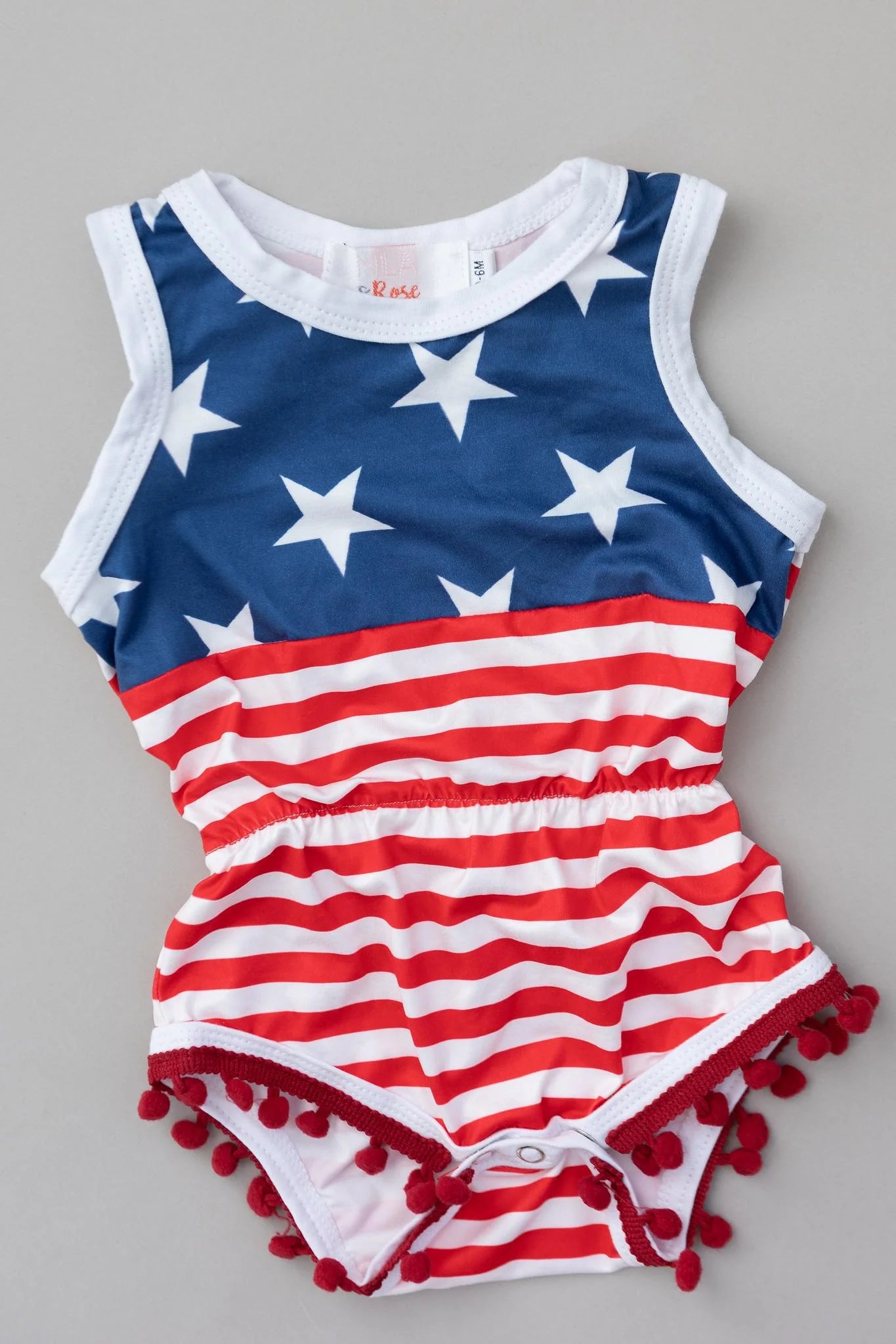 4th of July Pom Pom Romper